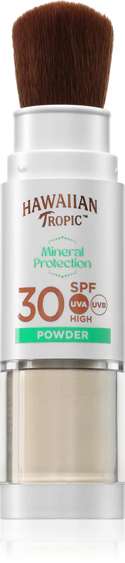 Voděodolný opalovací pudr Hawaiian Tropic Mineral Protection Powder Brush SPF 30
