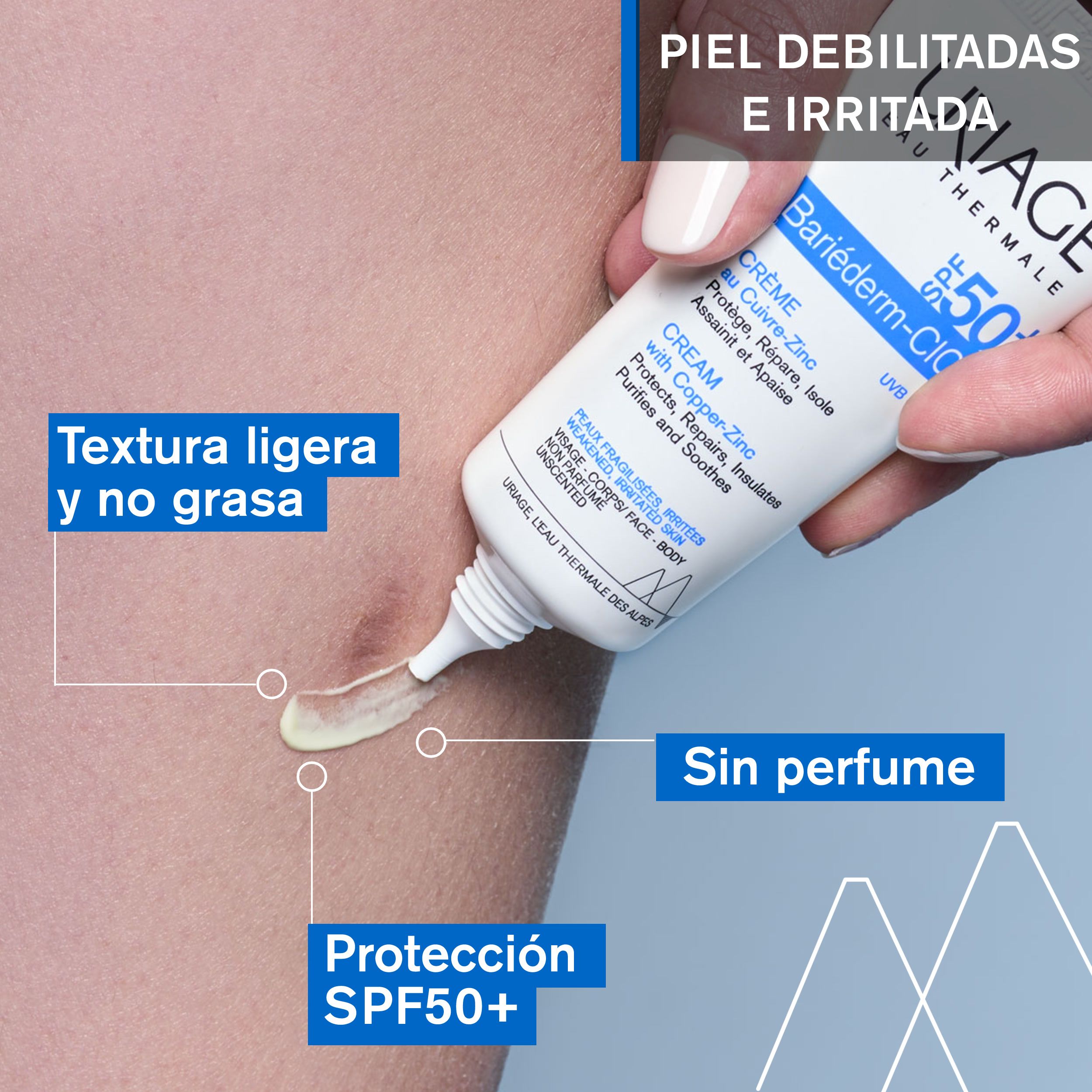 Bariéderm-CICA SPF50 sejas un ķermeņa krēms ar varu un cinku Sejas dermokosmētika