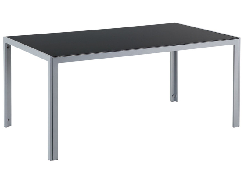 Stół ogrodowy stal szkło 160x90 czarny