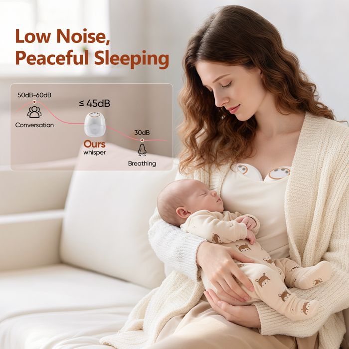 Electric breast pump, hands-free portable breast pump with 4 modes and 12 levels, quiet, portable and lightweight with flange