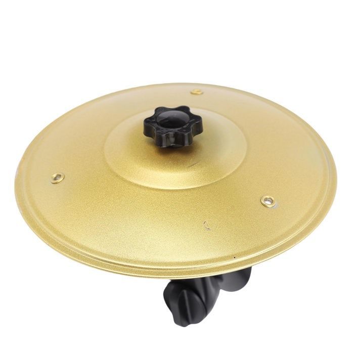 OMABETA Piatto per ventilazione auto, tamburo, piatto trasparente per incidente automobilistico, suono chiaro, volume alto, divertimento, aria, decorazione per aria, oro