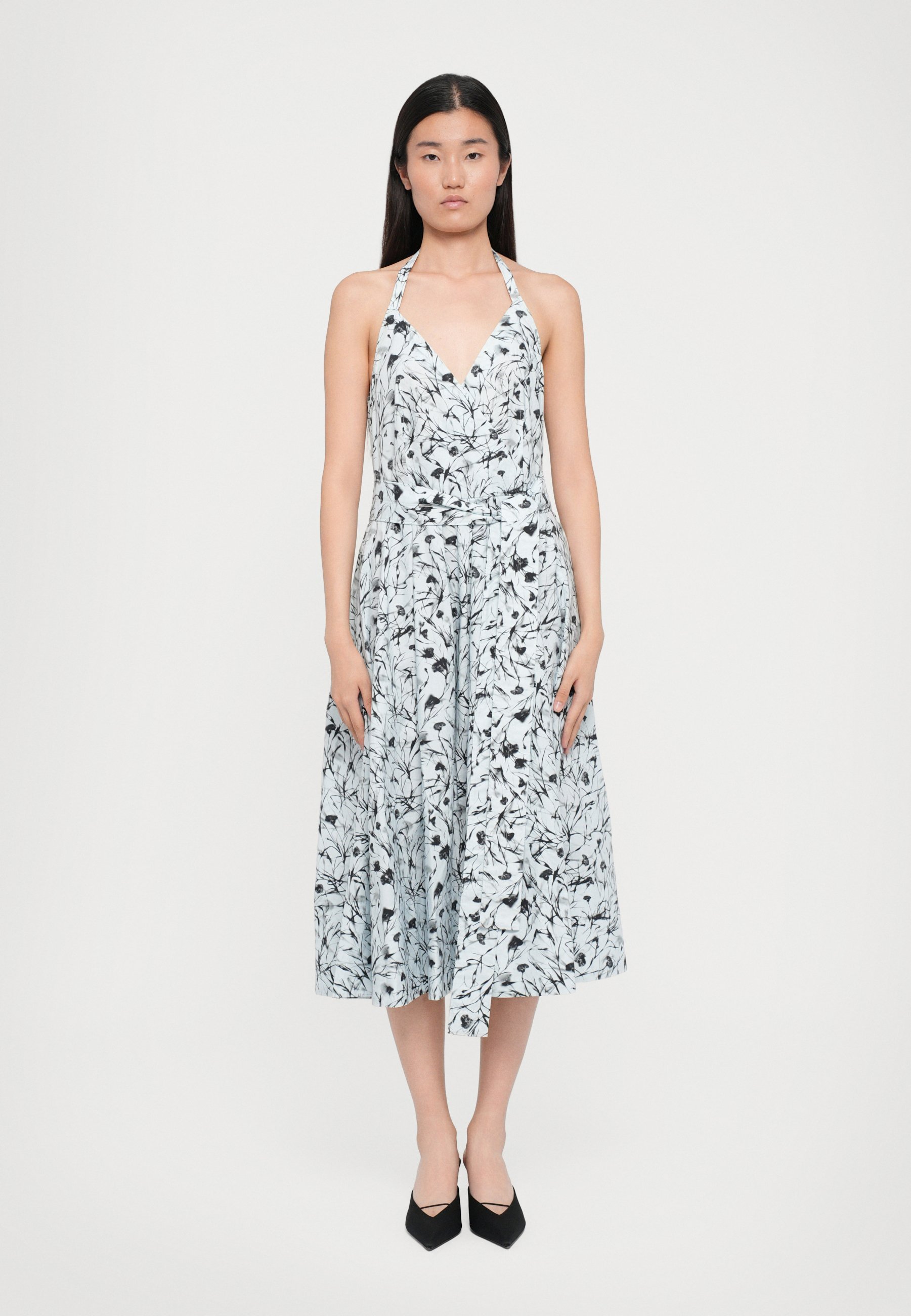 Robe Proenza Schouler White Label RHEA imprimée - Robe de jour - givrée/noire