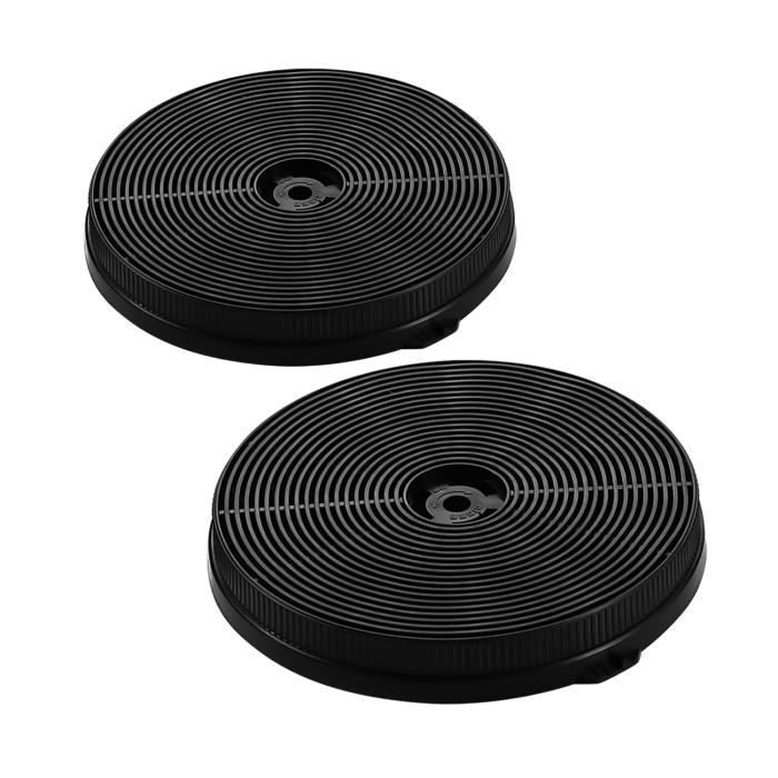 Lot de 2 filtres à charbon de rechange pour hotte TopStrong 187 mm modèle -- tv1360/eutt0660/wh0460
