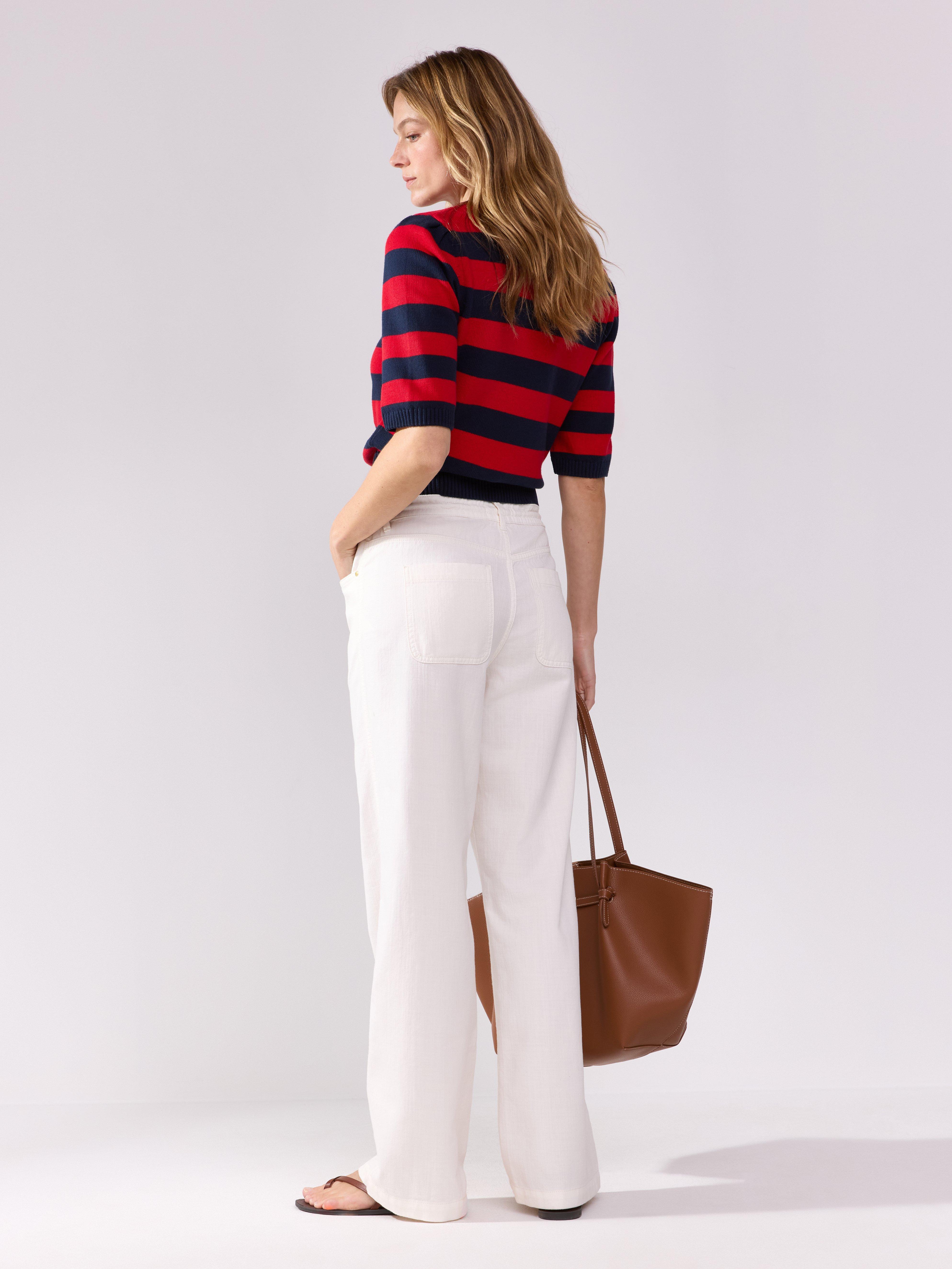 Hlače opuštenog kroja, boje Off White