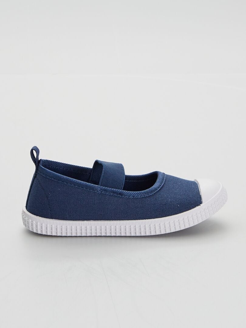 Canvas ballerina's - BLAUW