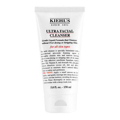 Limpiador facial espumoso suave en gel de Kiehl's Ultra Facial Cleanser para todo tipo de piel, 75 ml.