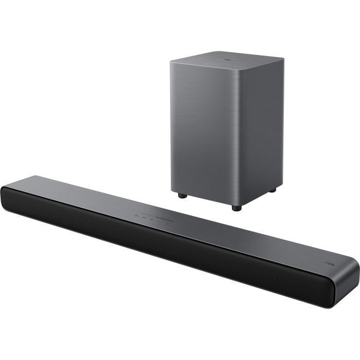 Soundbar - TCL - S55HE - Dolby Atmos 2.1 - Met draadloze subwoofer - Zwart