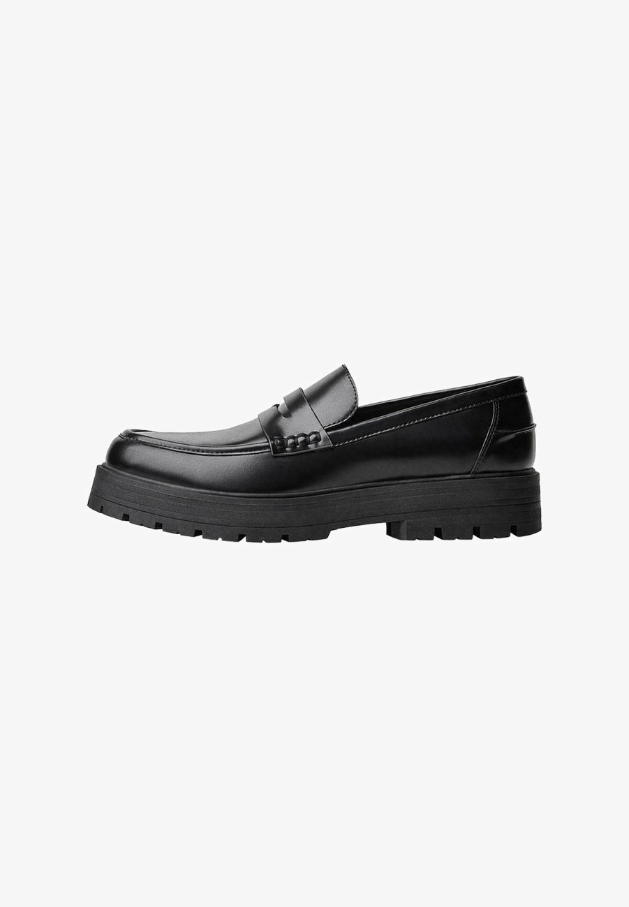 Bershka CHUNKY - LOAFERS - Stijlvolle instappers - zwart