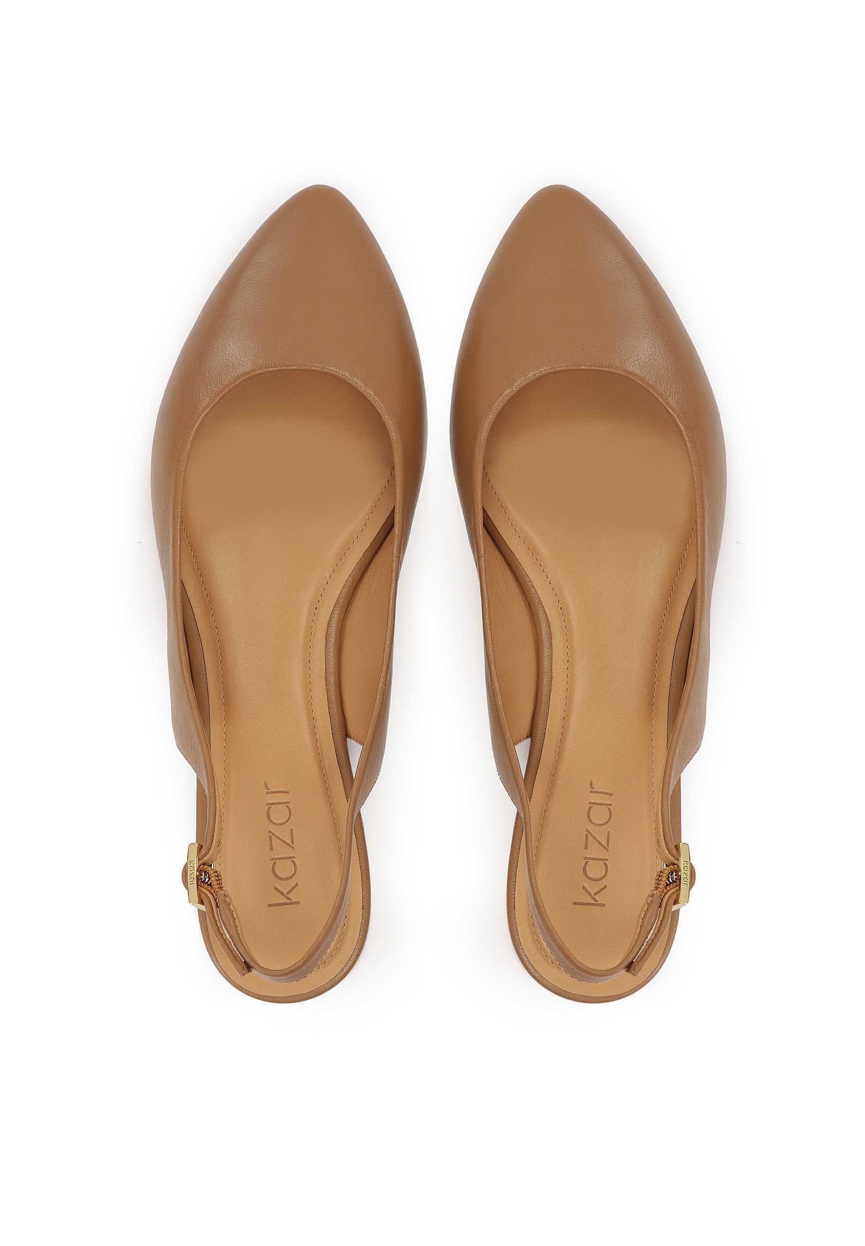 Kazar BLAIRE - Ballerina's met slingback - lichtbruin