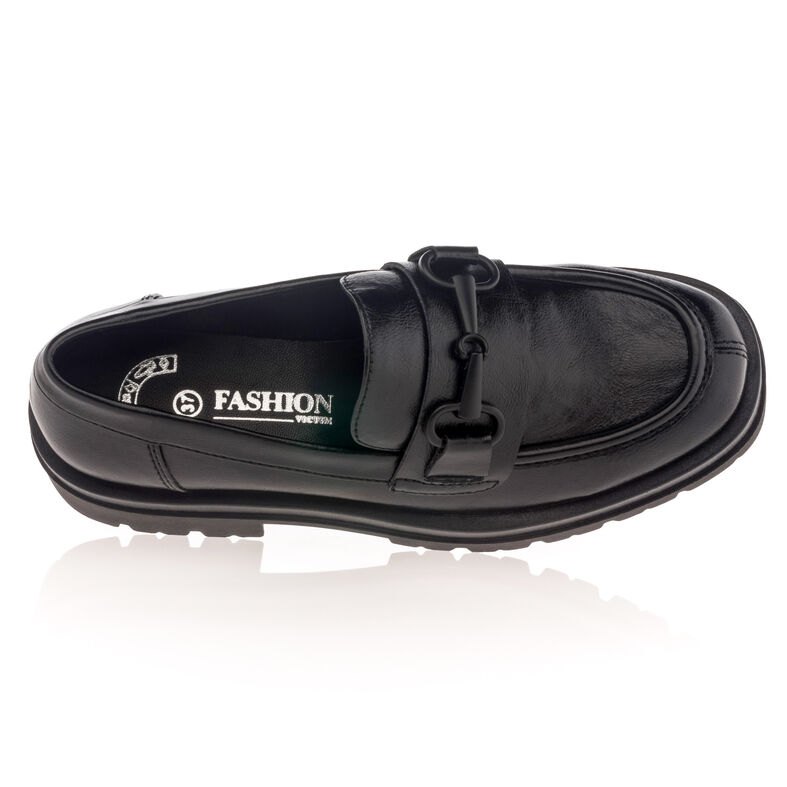 Svarte loafers/båtsko til dame
