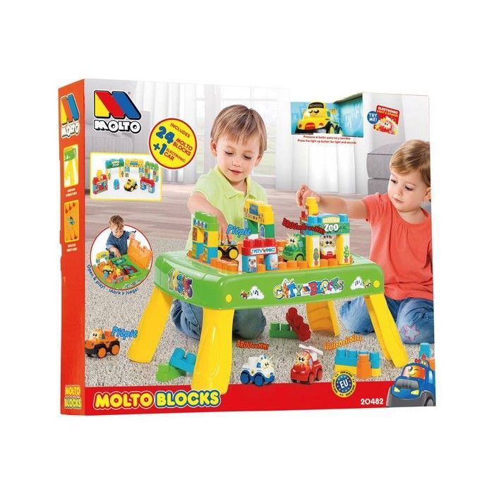 Molto - Aktivitätstisch mit 25 Molto-Blöcken