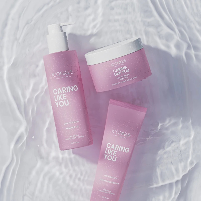 ICONIQUE Professional CARING LIKE YOU gilaus drėkinimo rinkinys sausiems ir pažeistiems plaukams