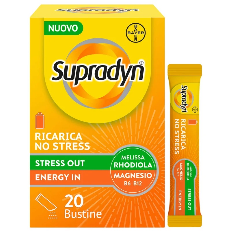 SUPRADYN Supradyn Recharge Sem Estresse 20 sachês suplemento alimentar de vitaminas e magnésio