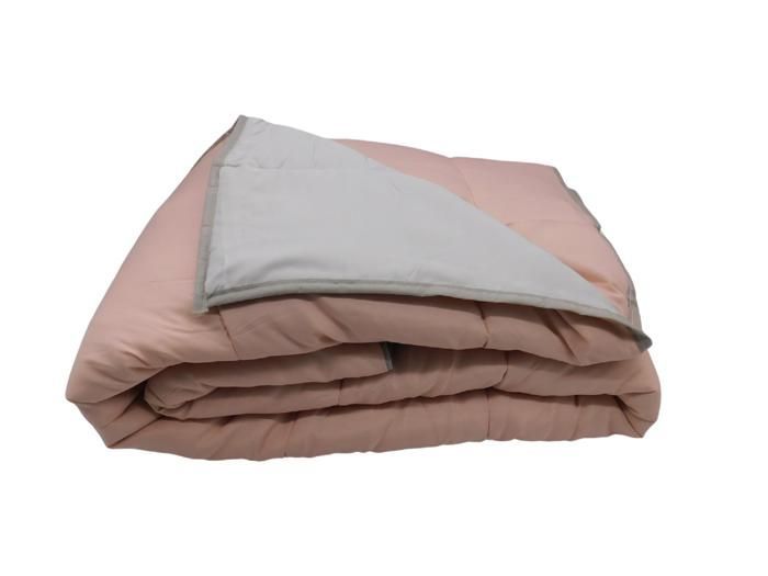 Edredón ultraligero, gris claro/rosa claro - 2 personas 220 x 240 cm - oferta especial de verano - Mortreux