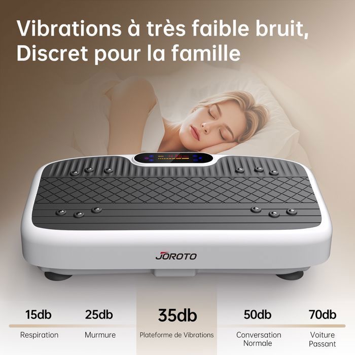 Plateforme vibrante - JOROTO - JV35B - 5 programmes - 99 niveaux d'intensité - Télécommande et bandes de résistance