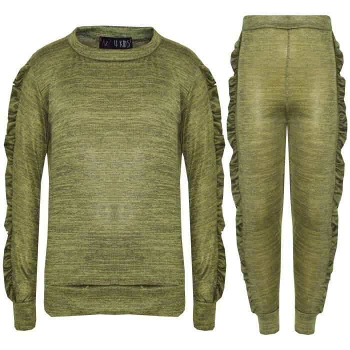 Stuesett for jenter - Merke - Modell - Farge: Khaki - For barn i alderen 2 til 13 år