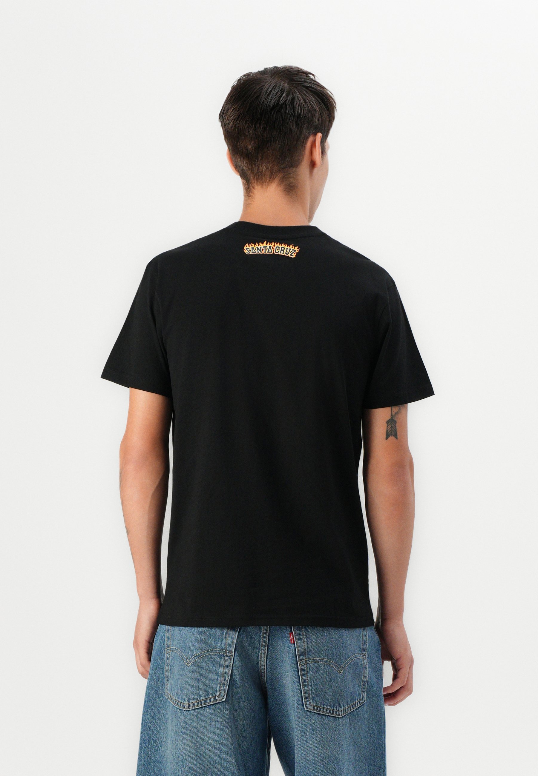 Santa Cruz T-Shirt mit dem Aufdruck „Verbrannte Knochenhand“ (Unisex) – Schwarz