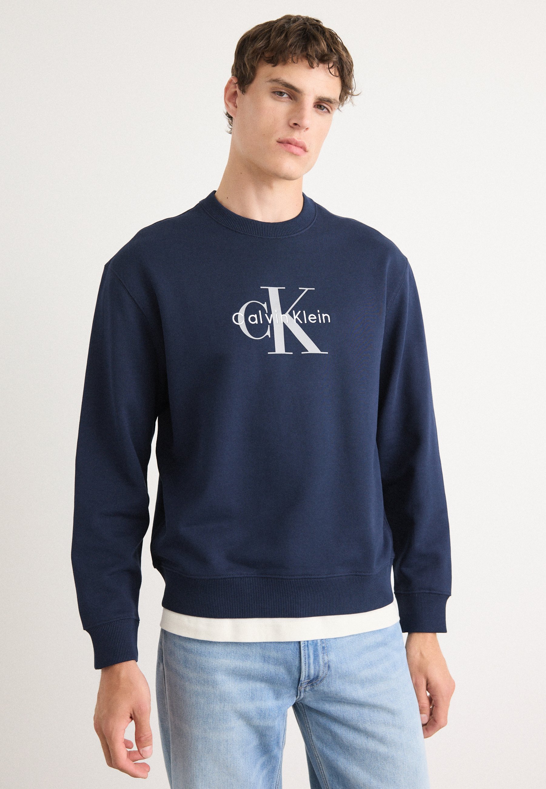 Calvin Klein Jeans MONOLOGO - Felpa - zaffiro scuro