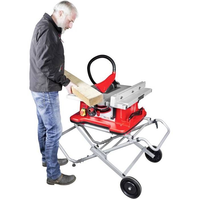 Table saw stand - HOLZMANN TK255 - Red - Dimensions 790x730x500 mm - Wheels