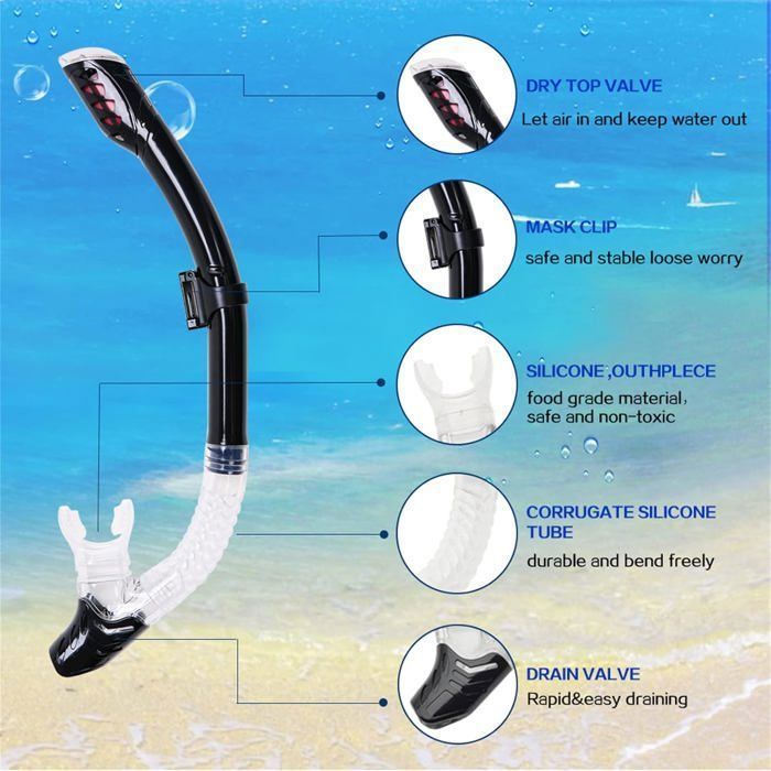 Correa ajustable para adultos y adolescentes para practicar snorkel, buceo y natación.
