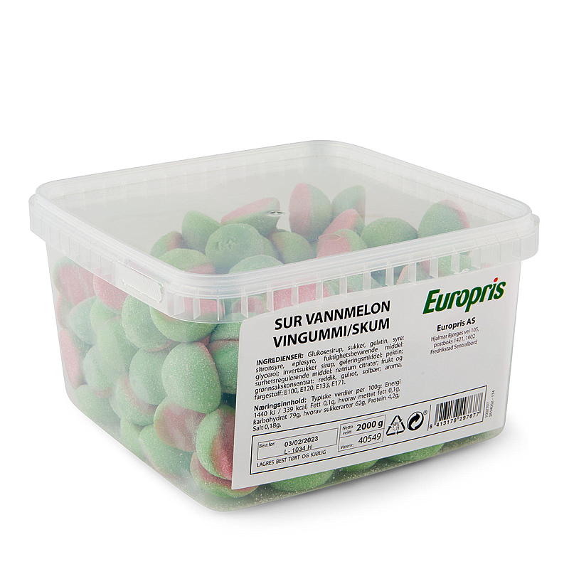 KnallGoodt Sour Vattenmelon 2 kg Vingummi/skum, Vidal