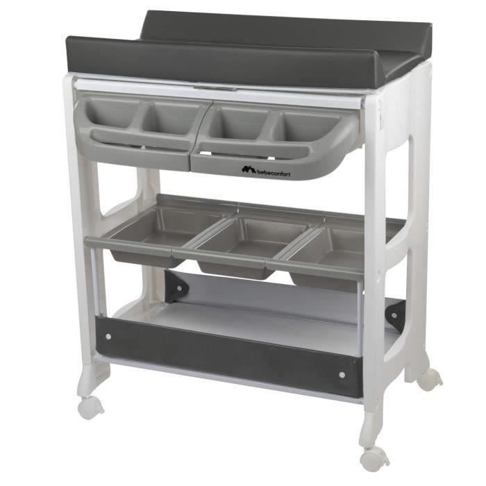 Fasciatoio e vaschetta da bagno 2 in 1 BEBECONFORT Dolphy, dalla nascita fino a 12 mesi (11 kg), grigio nebbia
