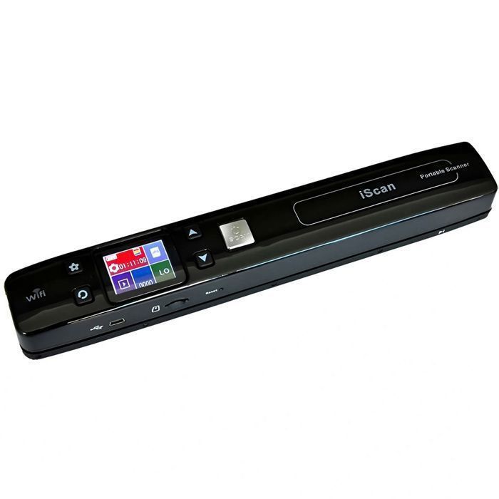 Scanner Portable A4 HD - Wi-Fi, 300/600 /1050DPI, Zéro Marge pour Livres, Double Rouleau Stabilisateur,1.8” écran couleur LCD -