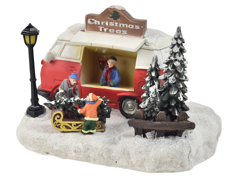 Figurka ceramiczna LED sprzedaż choinek miasteczko bożonarodzeniowe