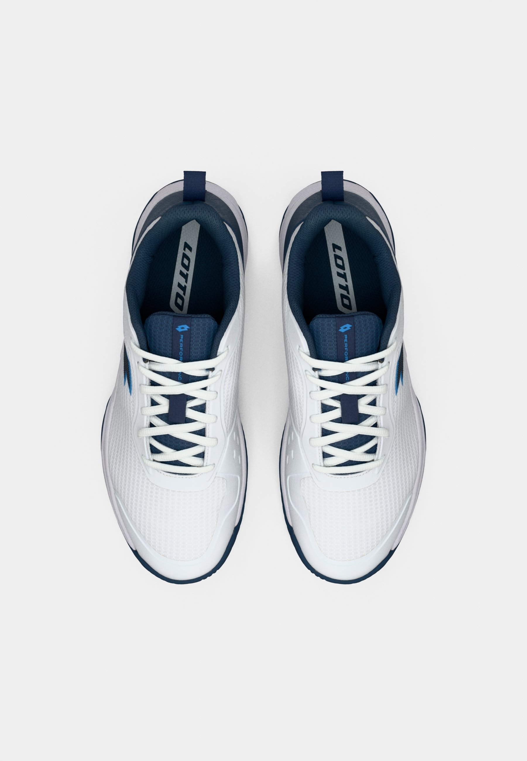 Lotto MIRAGE 600 ALR - Multicourt tennisschoenen - volledig wit/donker denim/licht Atlantisch