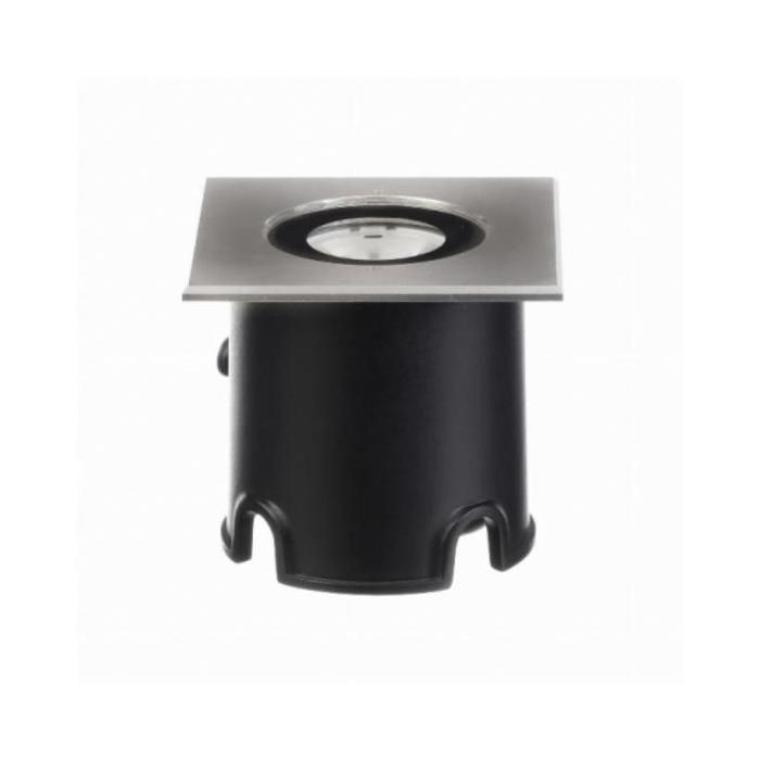 Foco de suelo cuadrado de aluminio Terra Focus - Negro