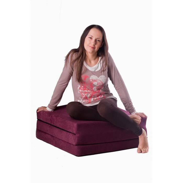 Matelas futon pliable 198x80x10 cm NATALIA SPZOO - Mousse - Ferme - Vert - 1 place