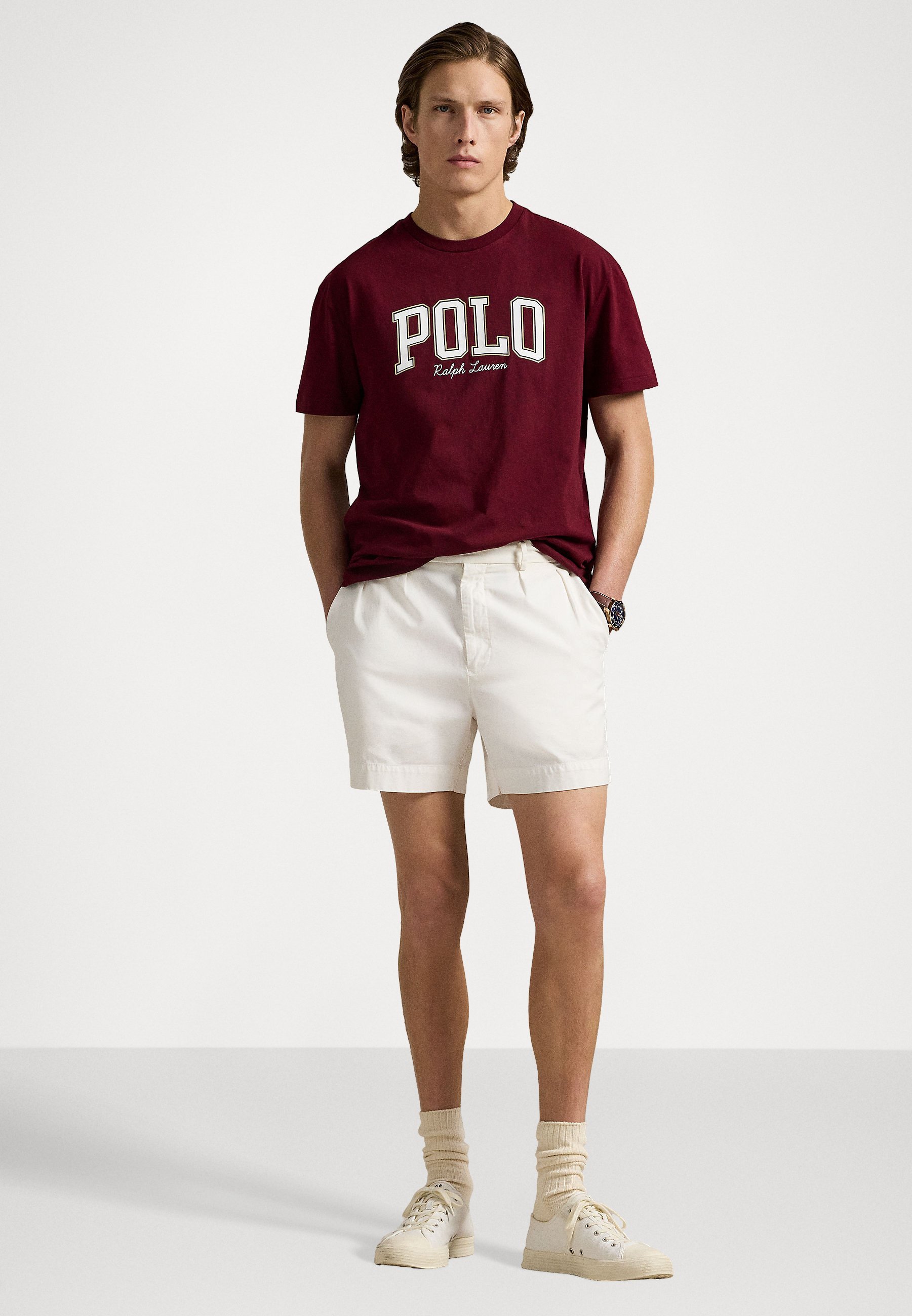 Polo Ralph Lauren CUSTOM SLIM FIT LOGO JERSEY T-SHIRT - T-shirt met print - klassiek wijnrood