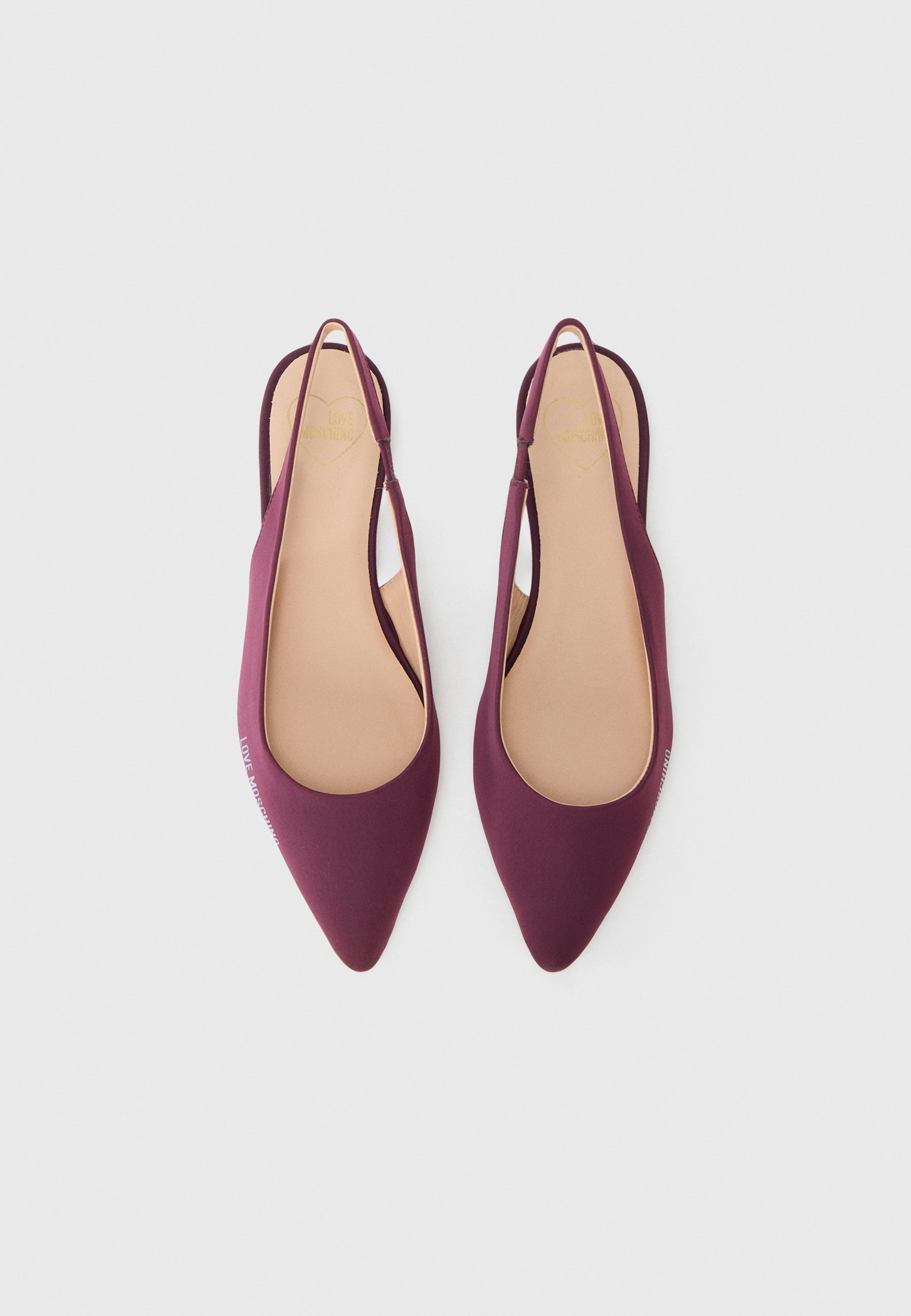 Sapatilhas de ballet Love Moschino Slingback - cor bordô