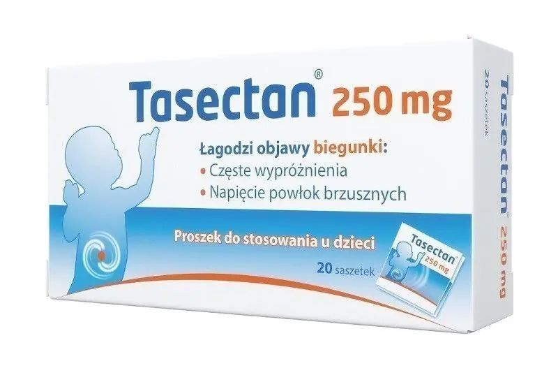 Tasectan 250mg, Łagodzenie objawów biegunki u dzieci, Proszek w saszetkach