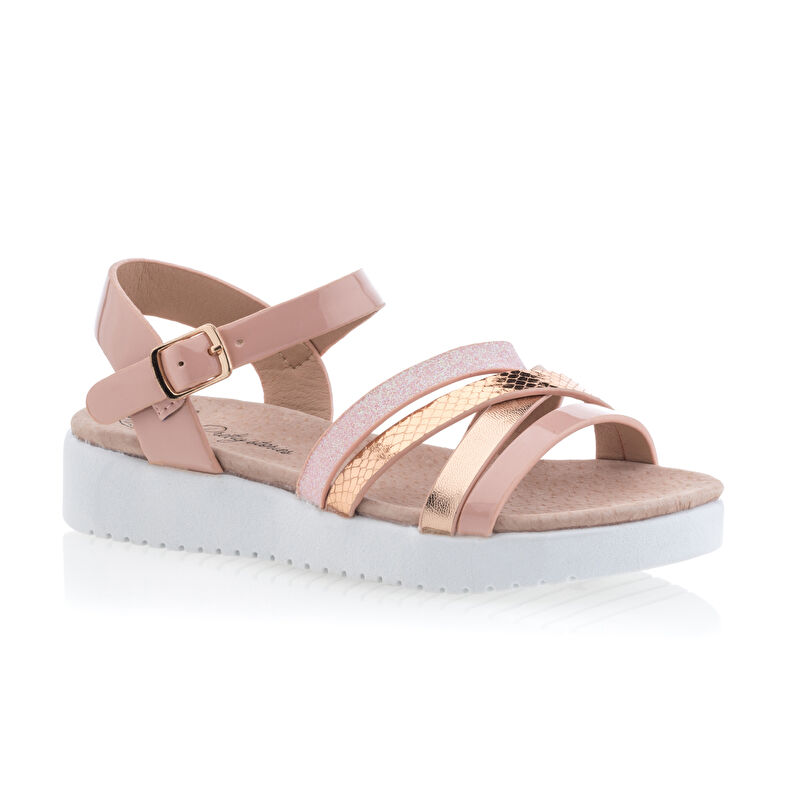 Rosa jentesandaler/sko med åpen tå