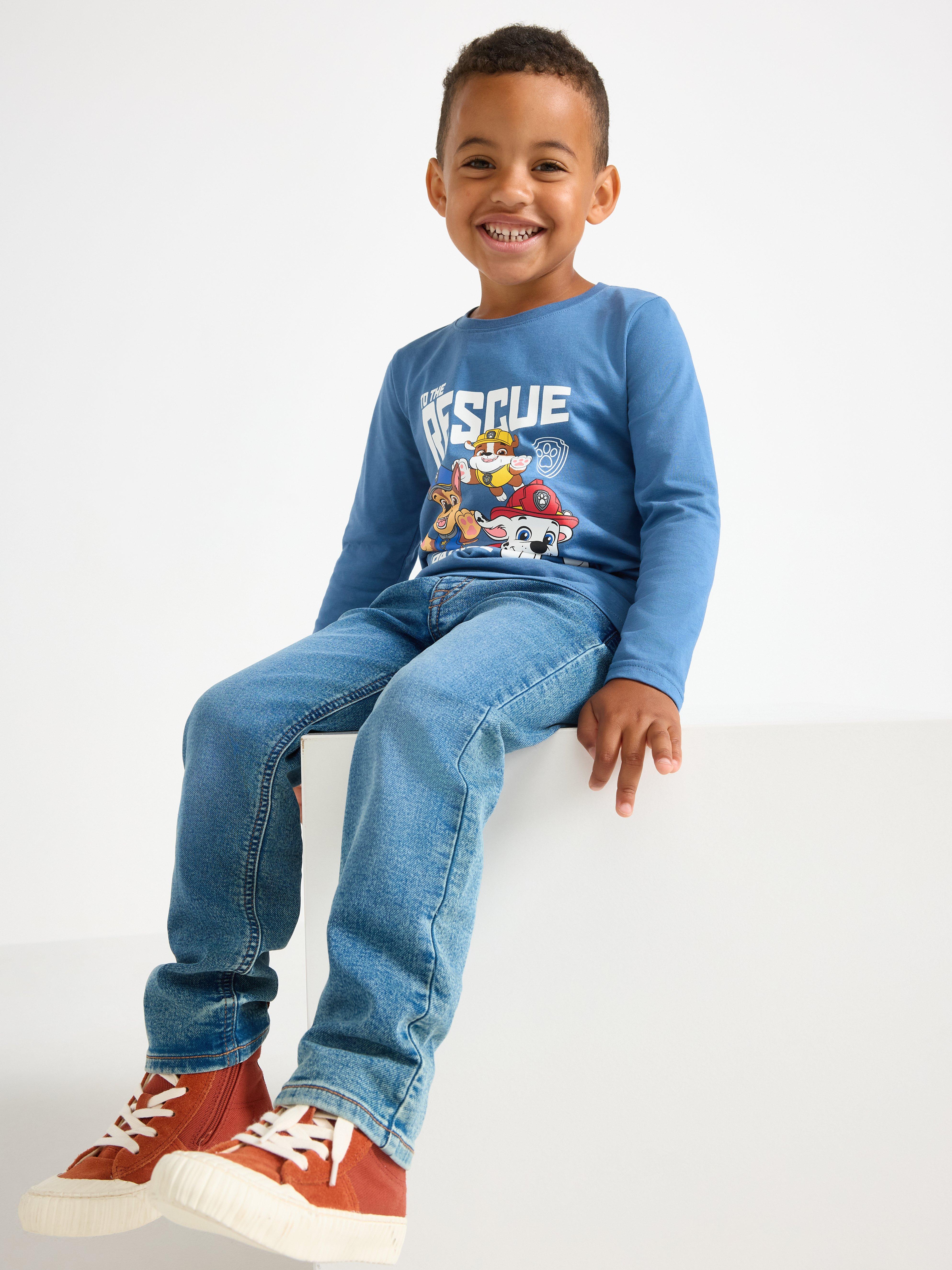 Camiseta de manga larga de Paw Patrol, color azul claro empolvado