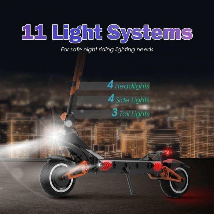 KuKirin G3 Pro Elektroroller – Zwei 2400-W-Motoren – 52 V – 23 Ah – Höchstgeschwindigkeit 65 km/h