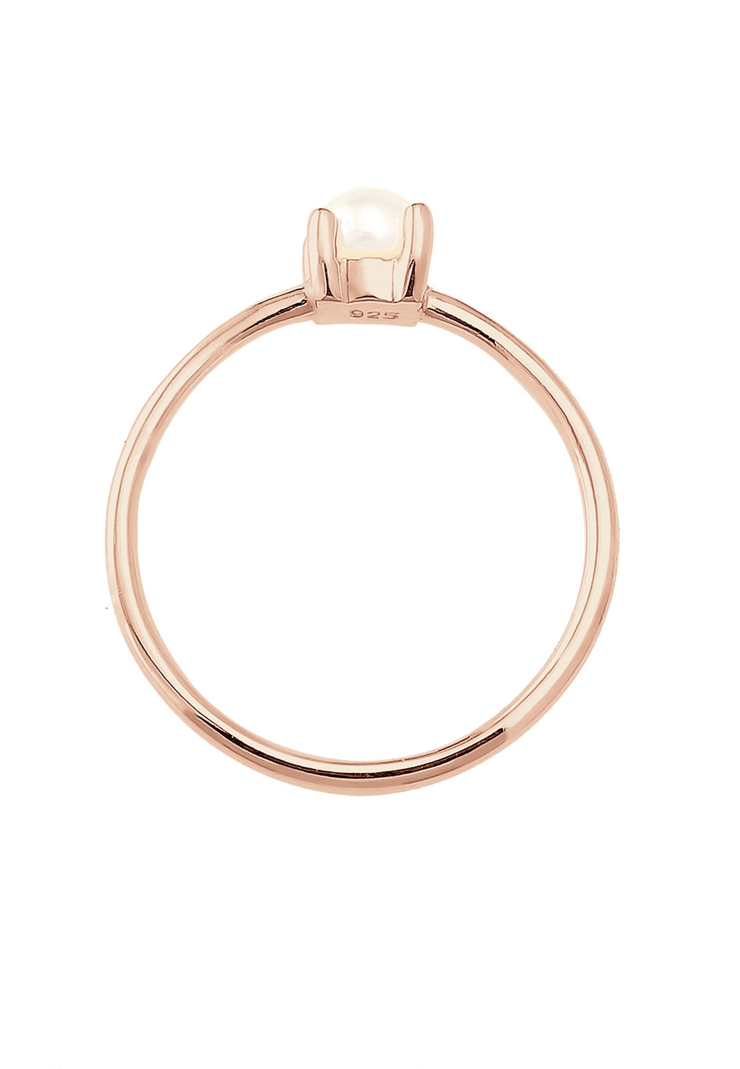 Elli Femmes Solitaire avec Perle de Culture d'Eau Douce en Argent Sterling 925