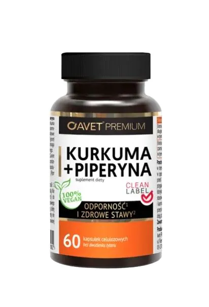 Avet Premium Kurkuma + Piperyna 60 kapsułki