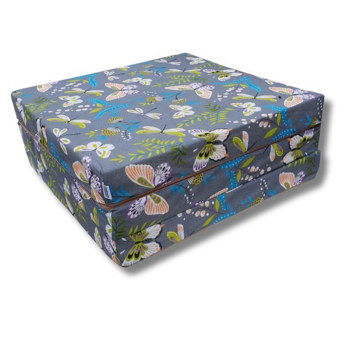 Matelas 195x65x10 cm lit futon pliable pliant - NATALIA SPZOO - 65x195 cm epaisseur 10 cm - Soutien ferme - Housse amovible