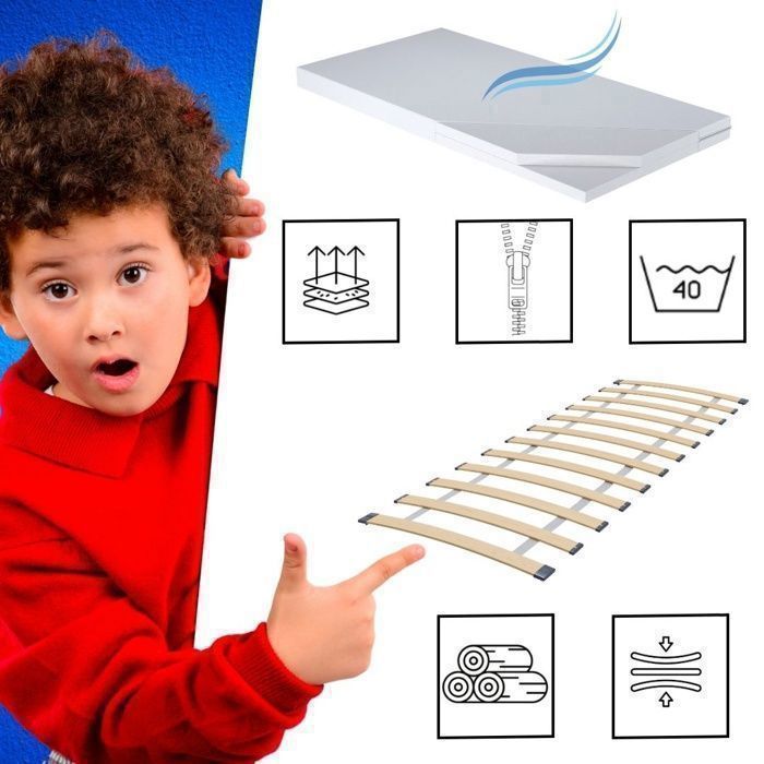 Kinderautobett „Spider“ + Lattenrost + 140x70 cm Matratze