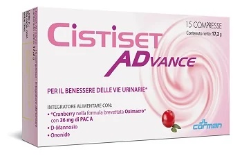 CISTISET Cistiset Advance Nahrungsergänzungsmittel für die Harnwege 15 Tabletten glutenfrei