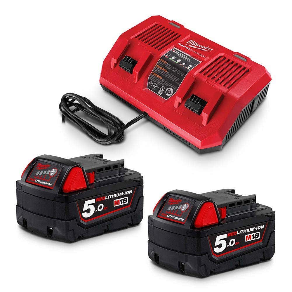 Kit de partida de dois compartimentos MILWAUKEE 18V REDLITHIUM™-ION 5.0Ah M18SPD502B