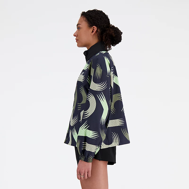 Women's NB London Edition Woven Jacket - BLACK/MULTIPLE