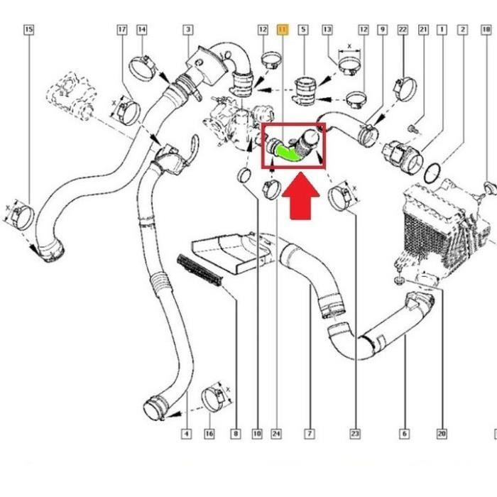 Tuyau De Filtre À Air pour  Renault Clio Ii Megane Kangoo Dacia Logan 8200218988 8200164191