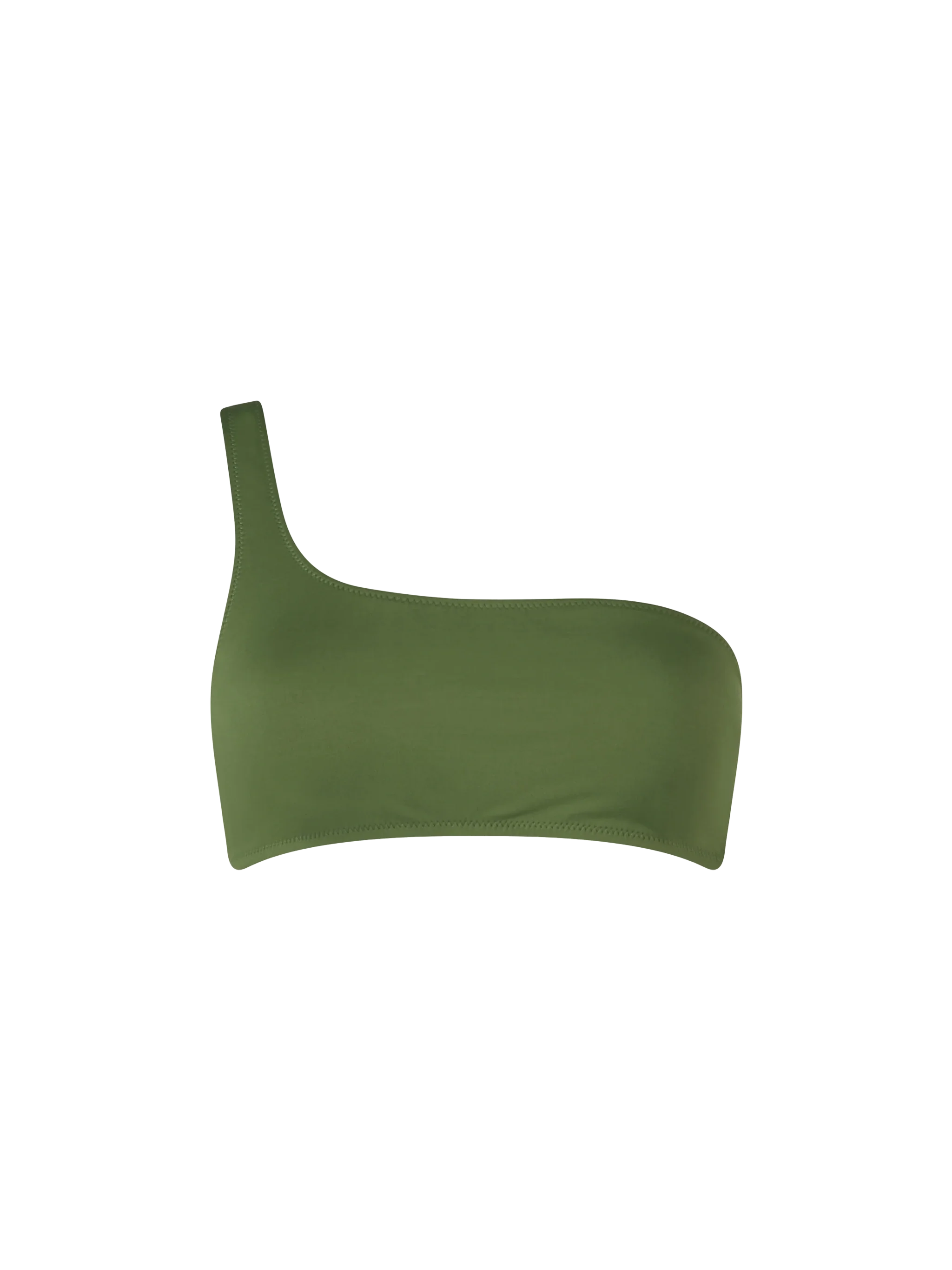 Haut brassière asymétrique vert militaire Celestine