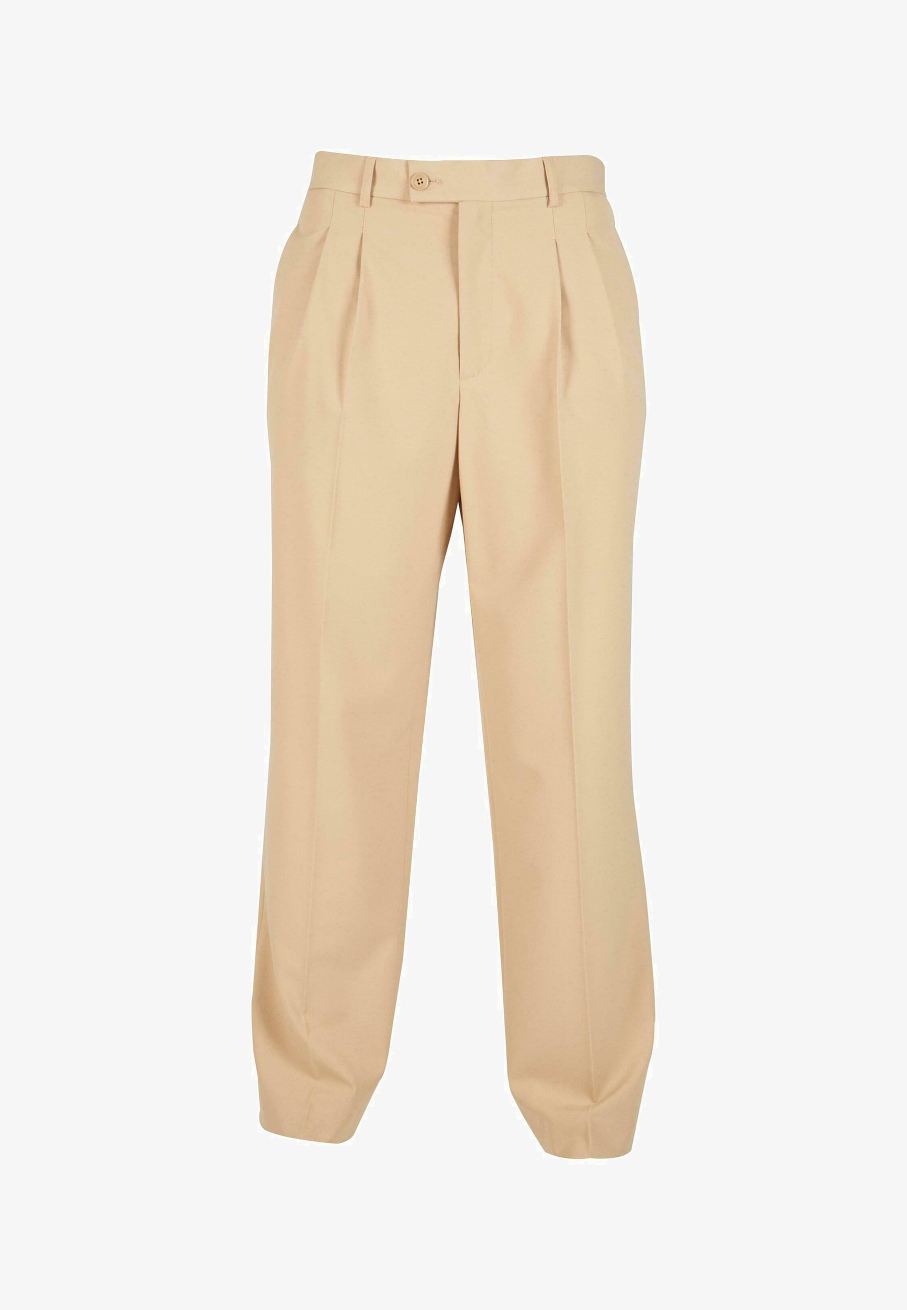 Urban Classics DOUBLE PLEATED PANTS - Kangashousut - unionbeige