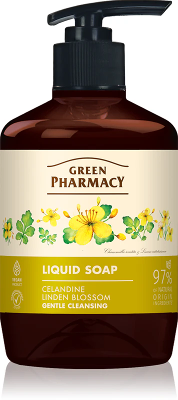 Sabonete líquido para as mãos Green Pharmacy Celandine