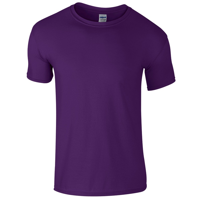  Tricou simplu moale cu mânecă scurtă, 100% bumbac gros, Gildan