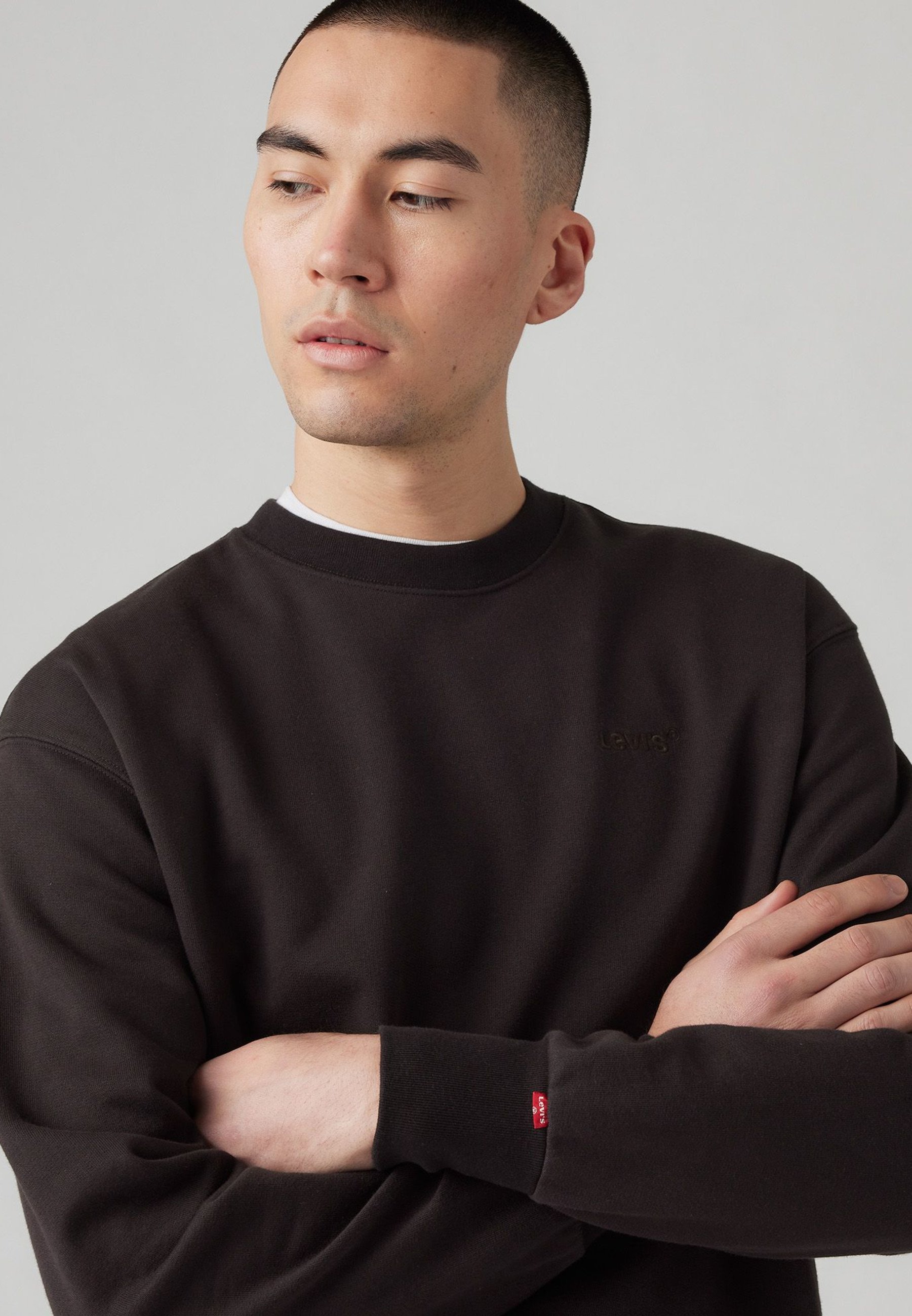 Levi's® AUTHENTIC CREW - Sweatshirt - zwart agaat